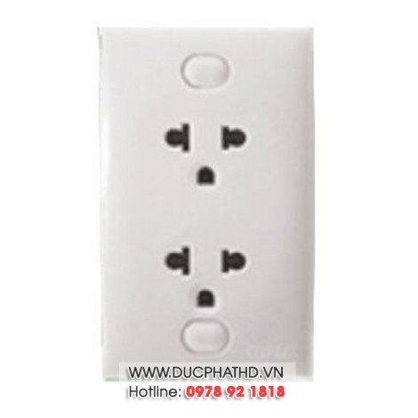 Bộ ổ cắm đôi 3 chấu 16A