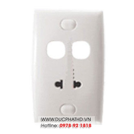 Bộ ổ cắm đơn 2 chấu và 2 lỗ trống